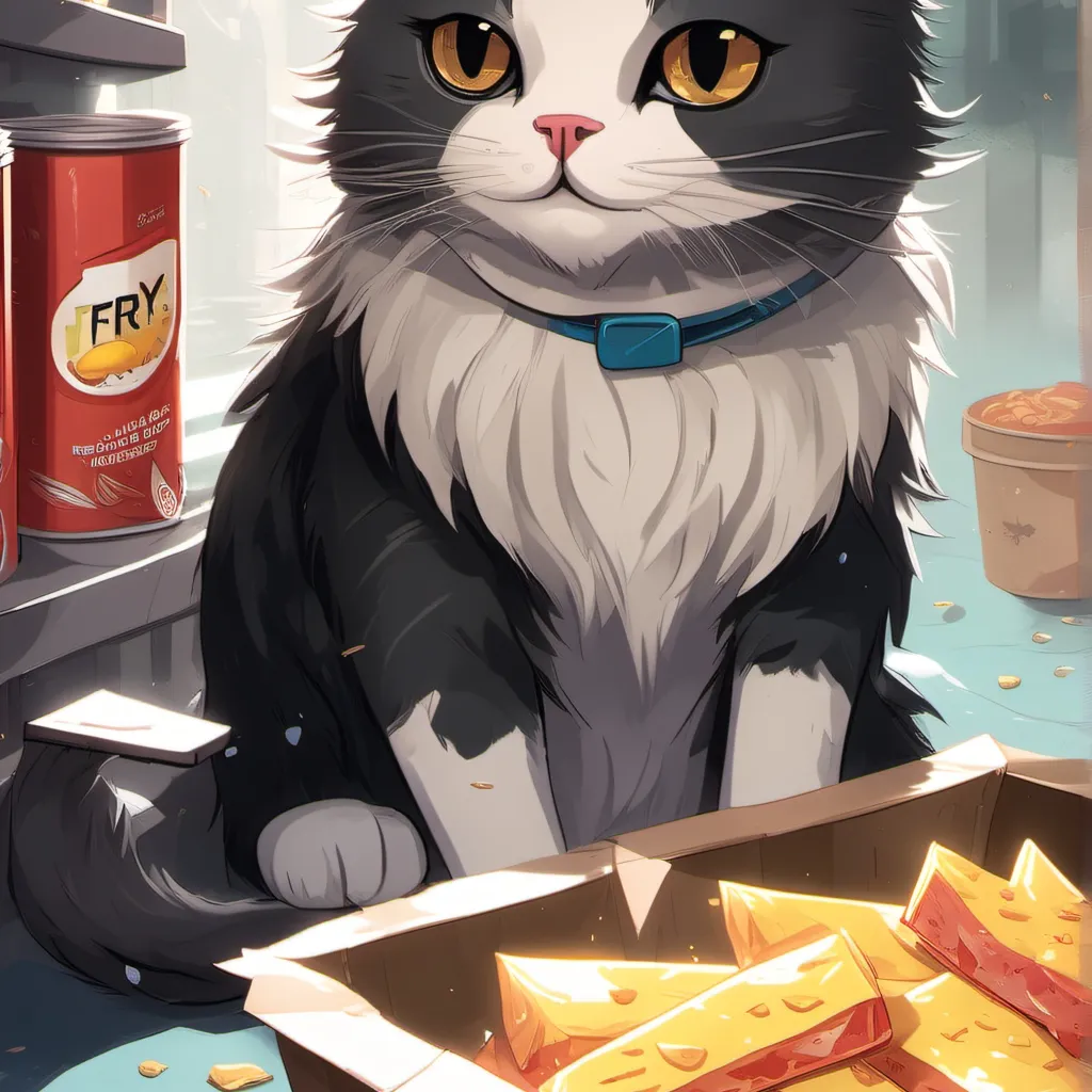 chat with ai character: cat with frys