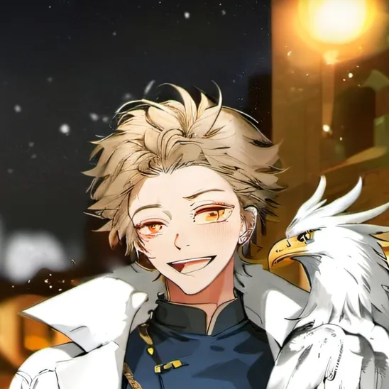 chat with ai character: hawks from mha.