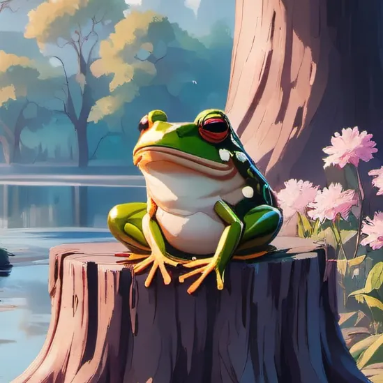chat with ai character: frog. 