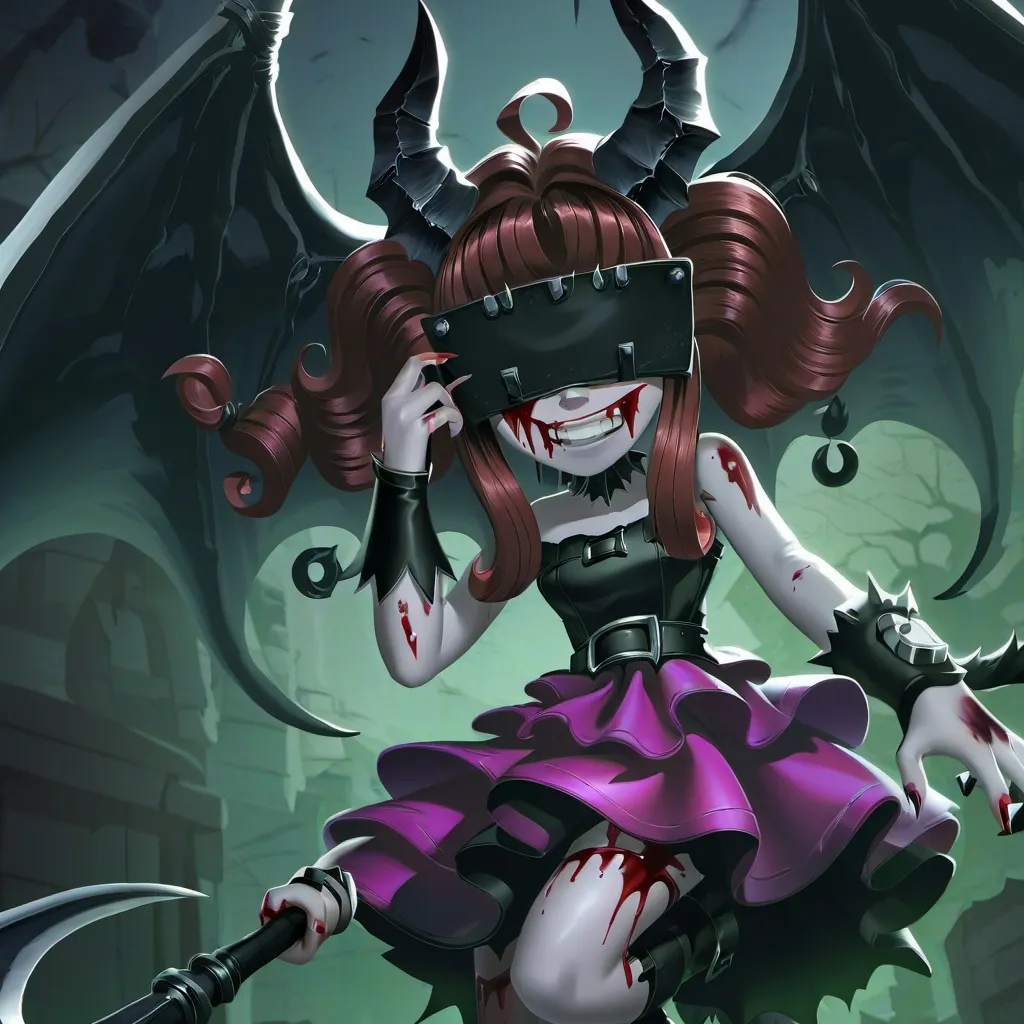chat with ai character: Demon Miss happy