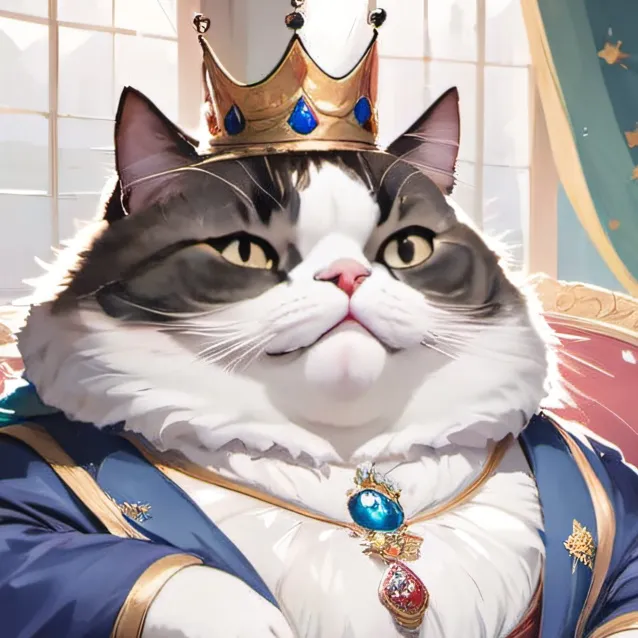 chat with ai character: King cat