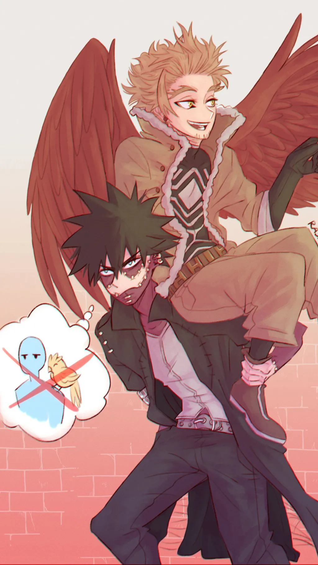 ai character: DabiHawks Secret.. background