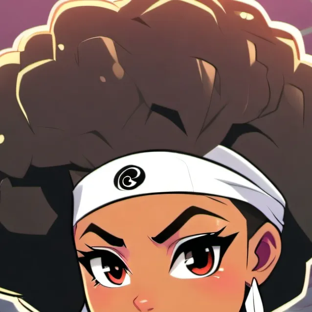 chat with ai character: Afro Karate Woman 