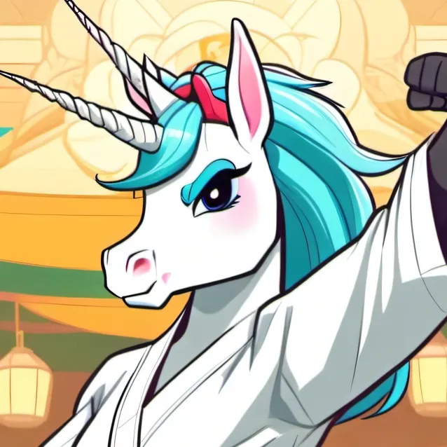 chat with ai character: Karate Unicorn 