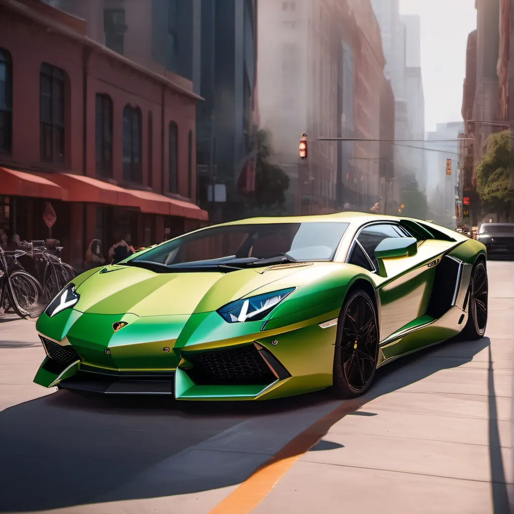 chat with ai character: GREEN LAMBORGHINI