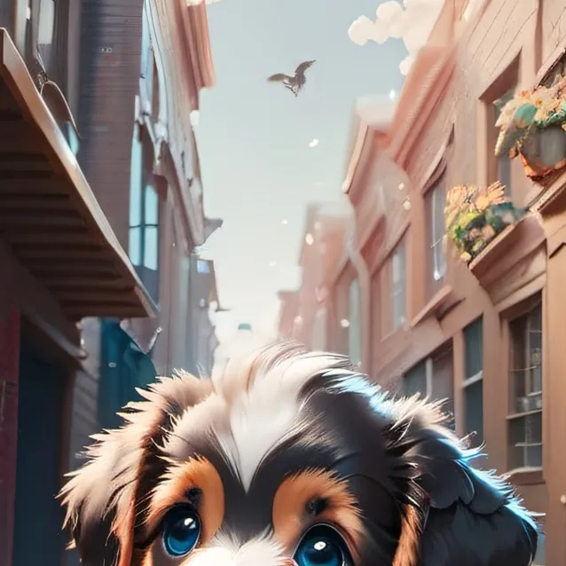 chat with ai character: A stray dog