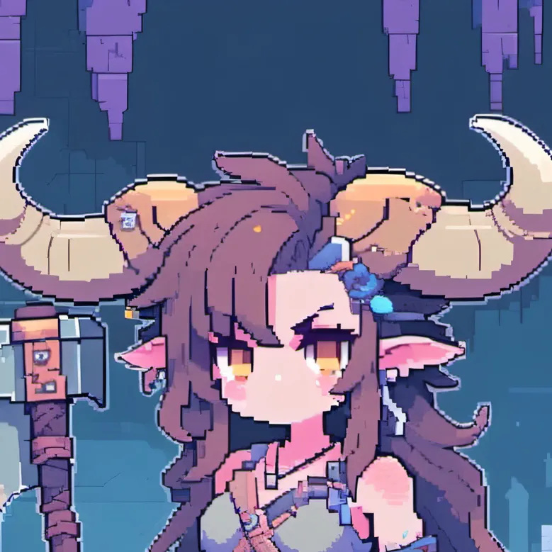 chat with ai character: Minotaur girl