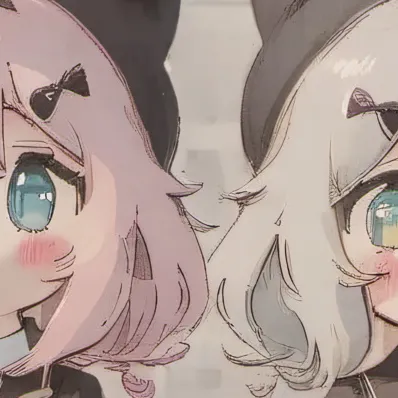 chat with ai character: Twins kitty bows