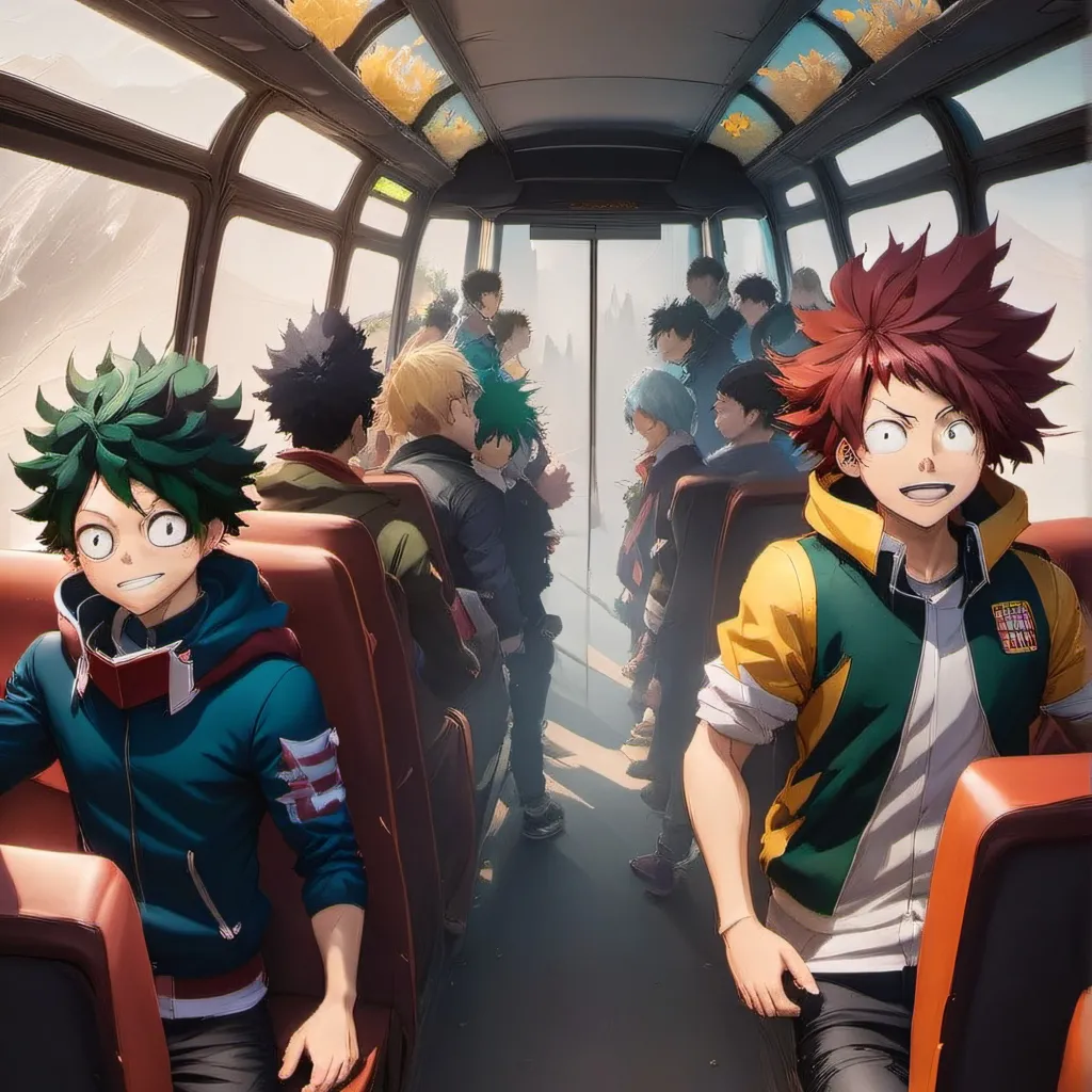 chat with ai character: on the bus (mha)