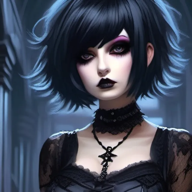 chat with ai character: Melanie (goth) 