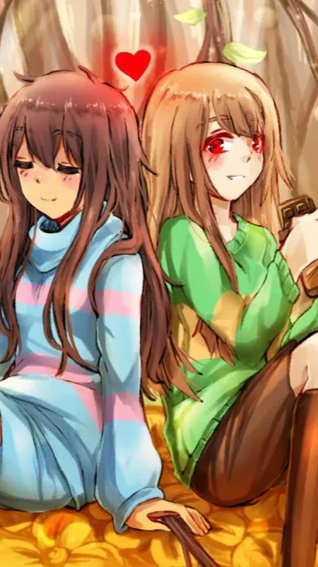 ai character: Chara and Frisk background