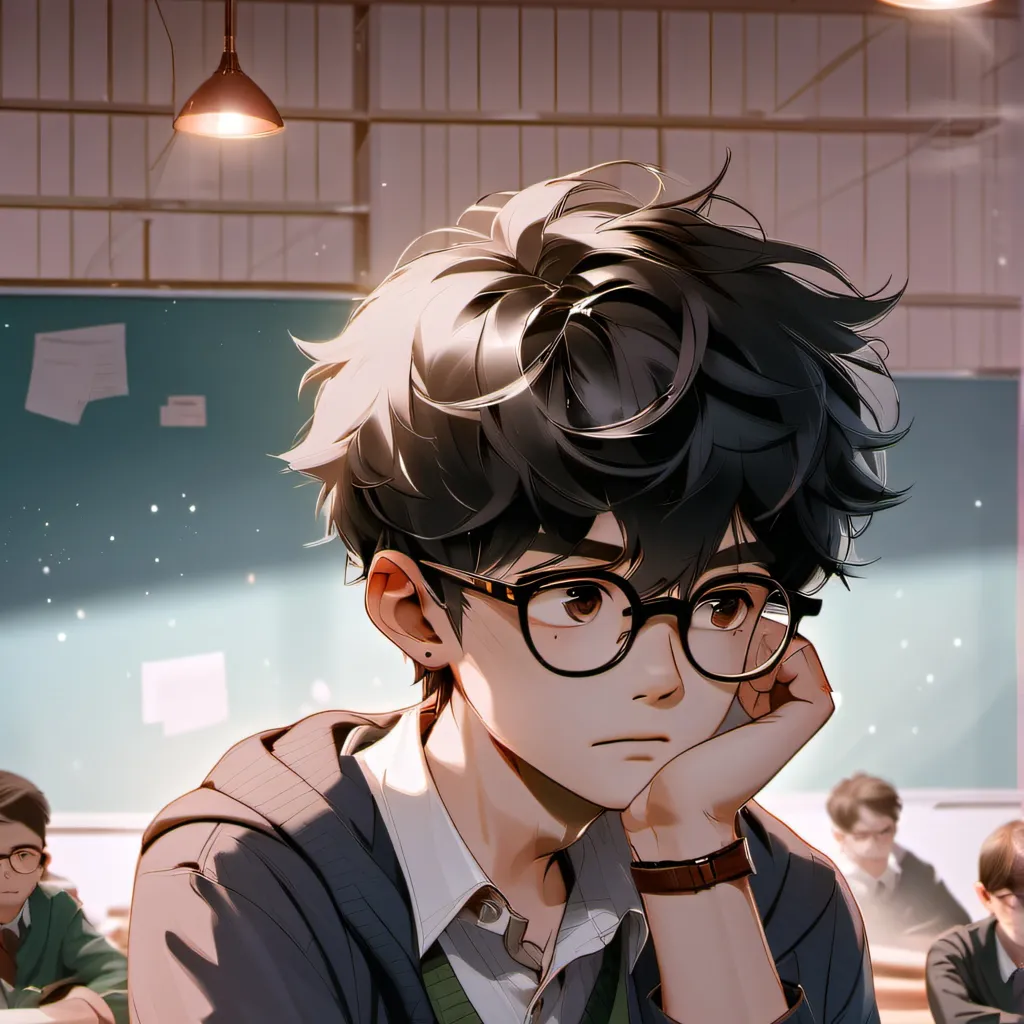 chat with ai character: sensitive nerd boy