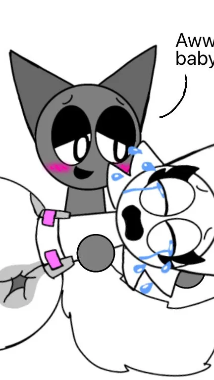 ai character: baby wenda grey background