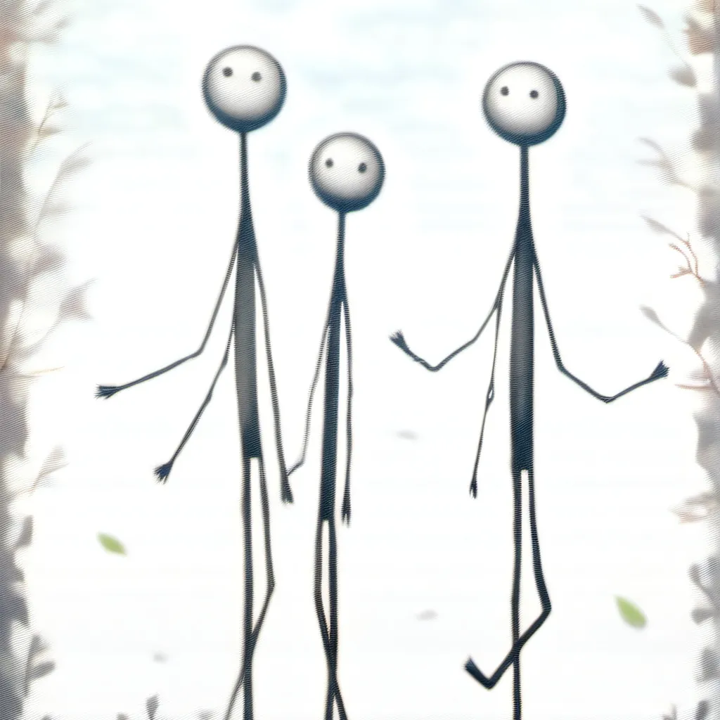 chat with ai character: the three stickmen