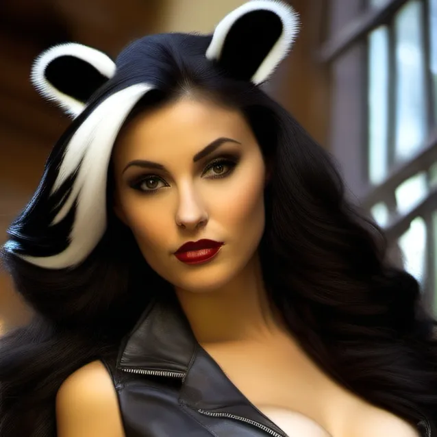 chat with ai character: skunk girl