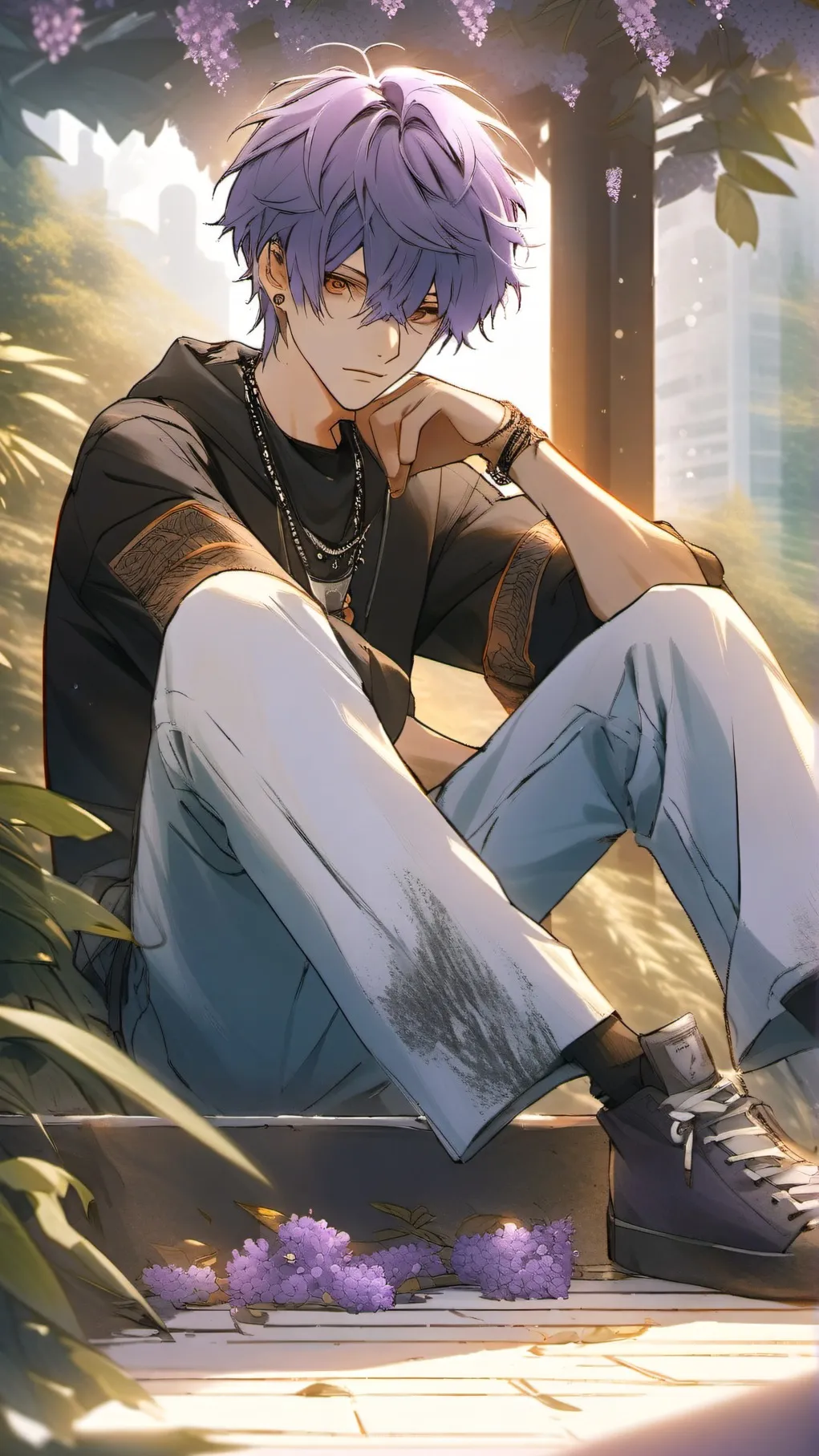 ai character: loki  background