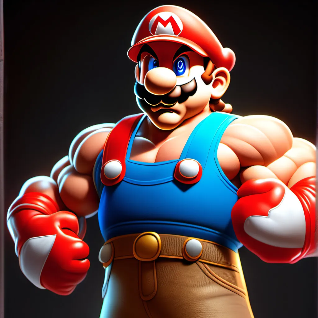 chat with ai character: Bodybuilder Mario
