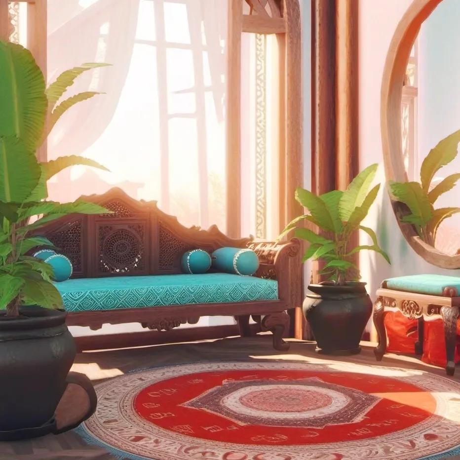 chat with ai character: A talking room
