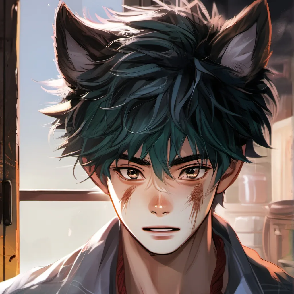 chat with ai character: werewolve deku 