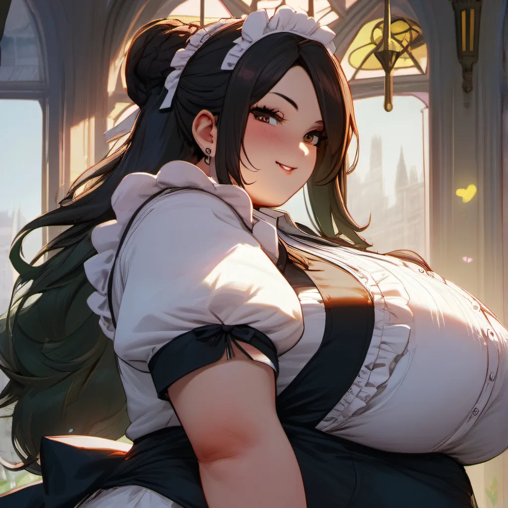 chat with ai character: Obese Maid 