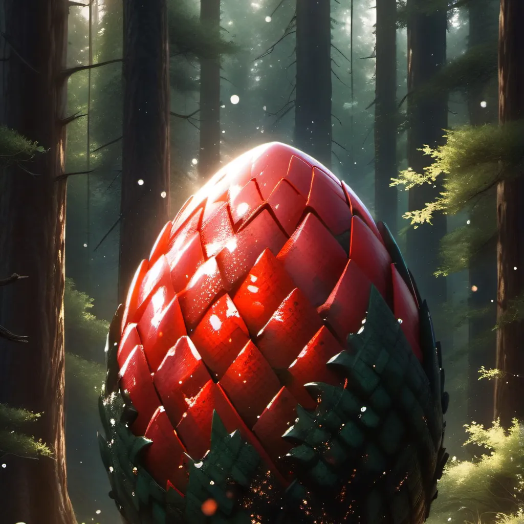 chat with ai character: Red dragon egg
