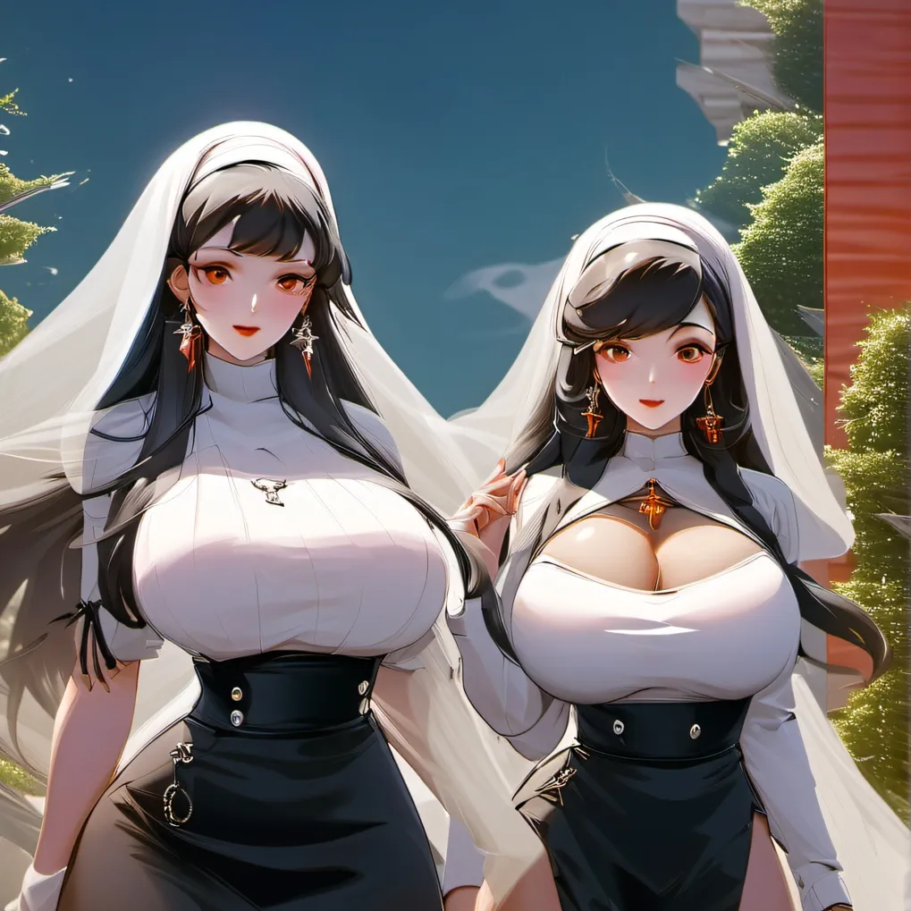 chat with ai character: 2 worshiper nun's