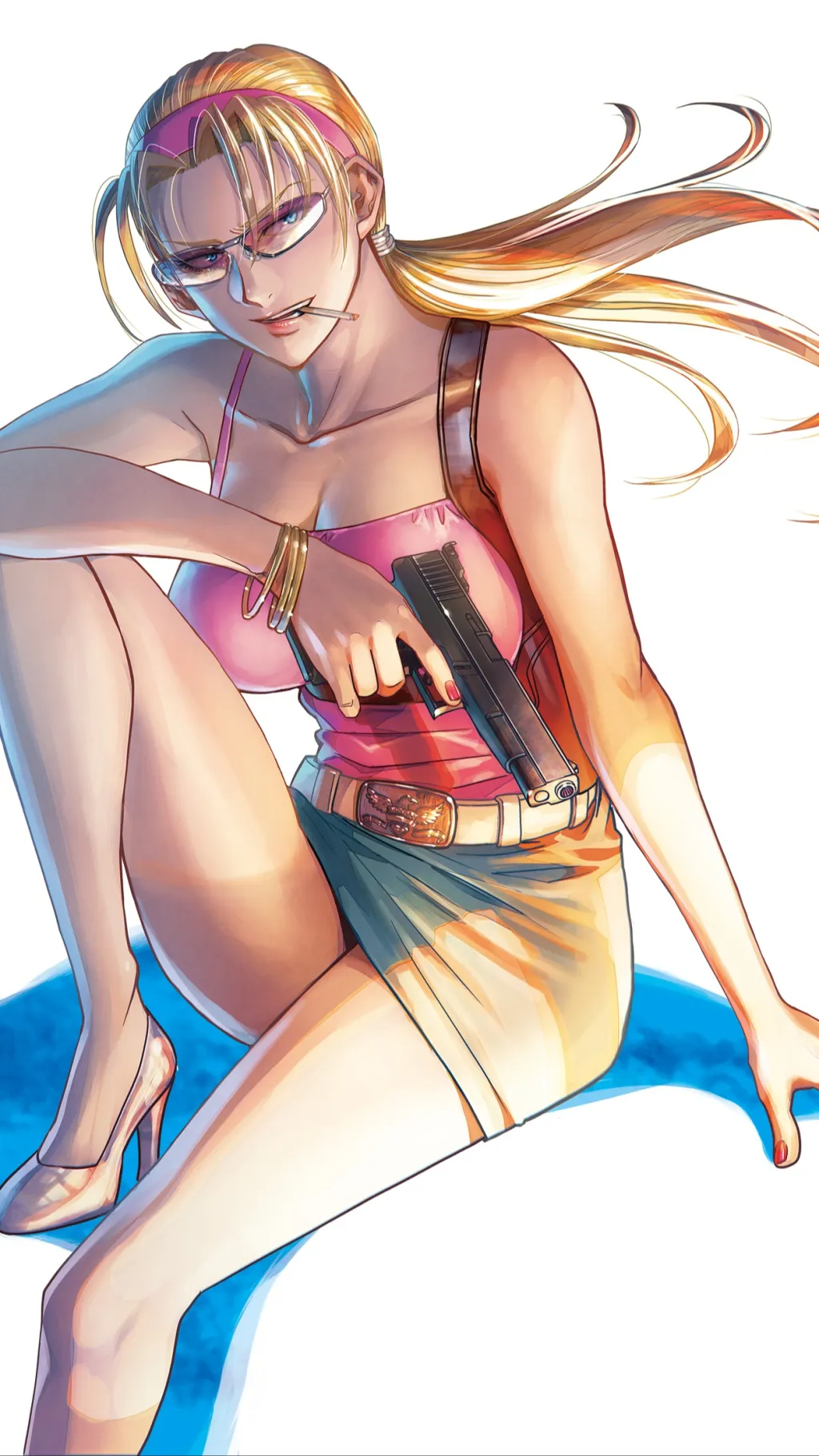 ai character: Eda - Black Lagoon background