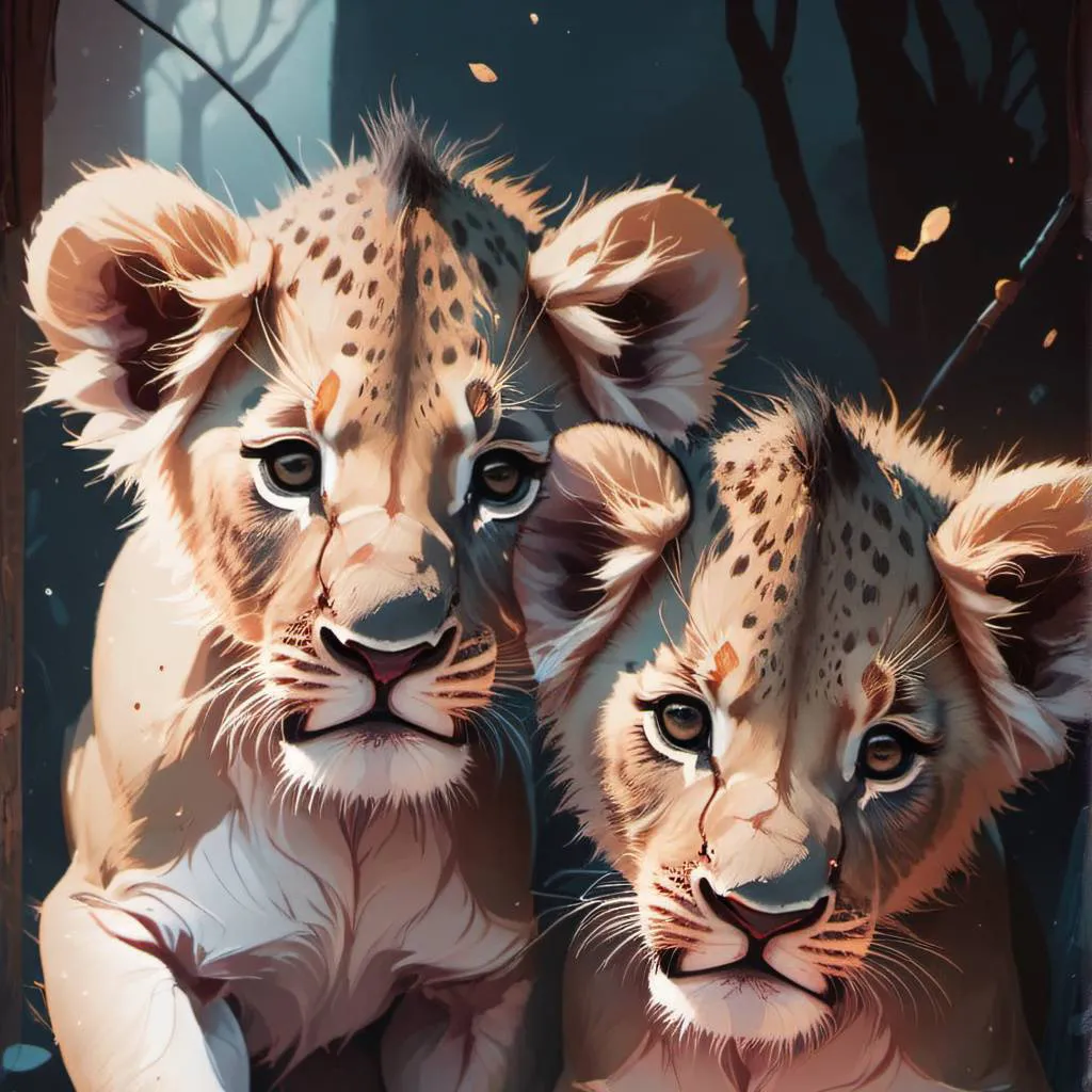 chat with ai character: Lion cub strays