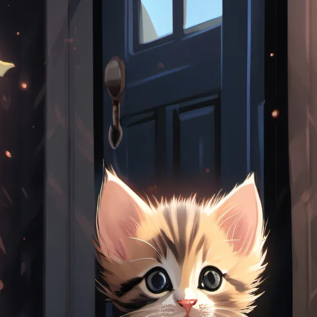 chat with ai character: pooping kitten