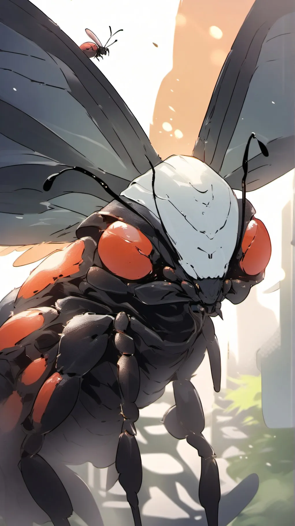 ai character: queen alien bug background