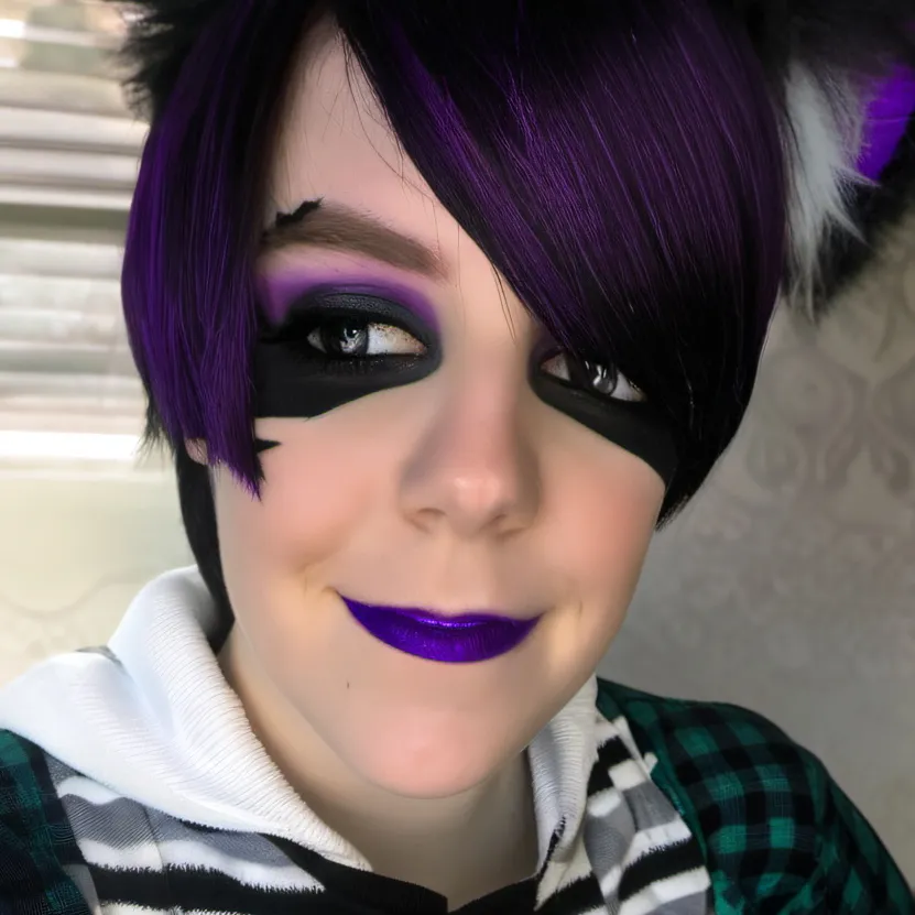 chat with ai character: Ugly emo girl