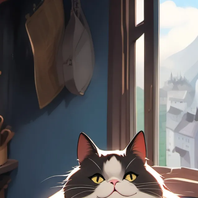 chat with ai character: The chonky cat. 