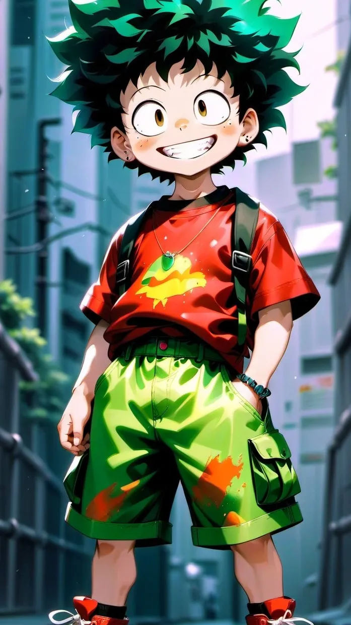 ai character: MHA Young Midoriya background