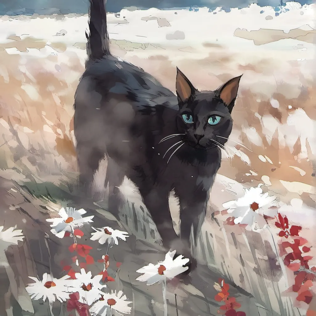 chat with ai character: black cat