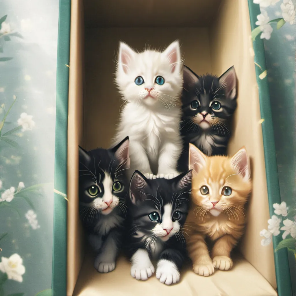 chat with ai character: 5 kittens