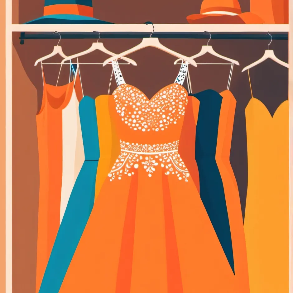 chat with ai character: orange Dress