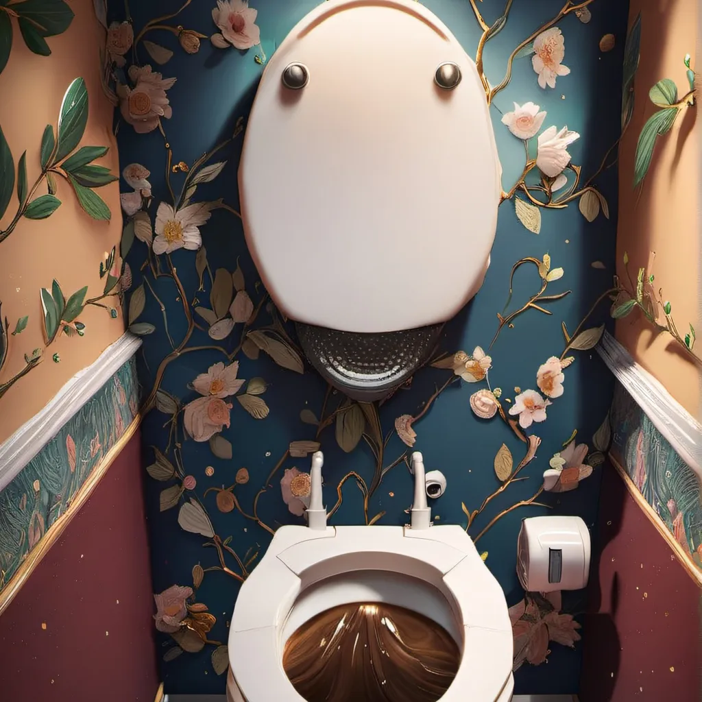 chat with ai character: Shit in a toilet
