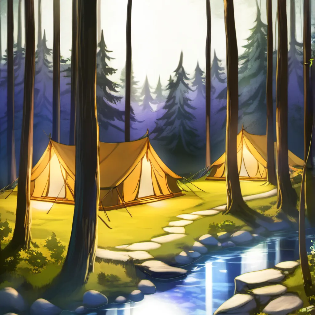 chat with ai character: MHA camping 