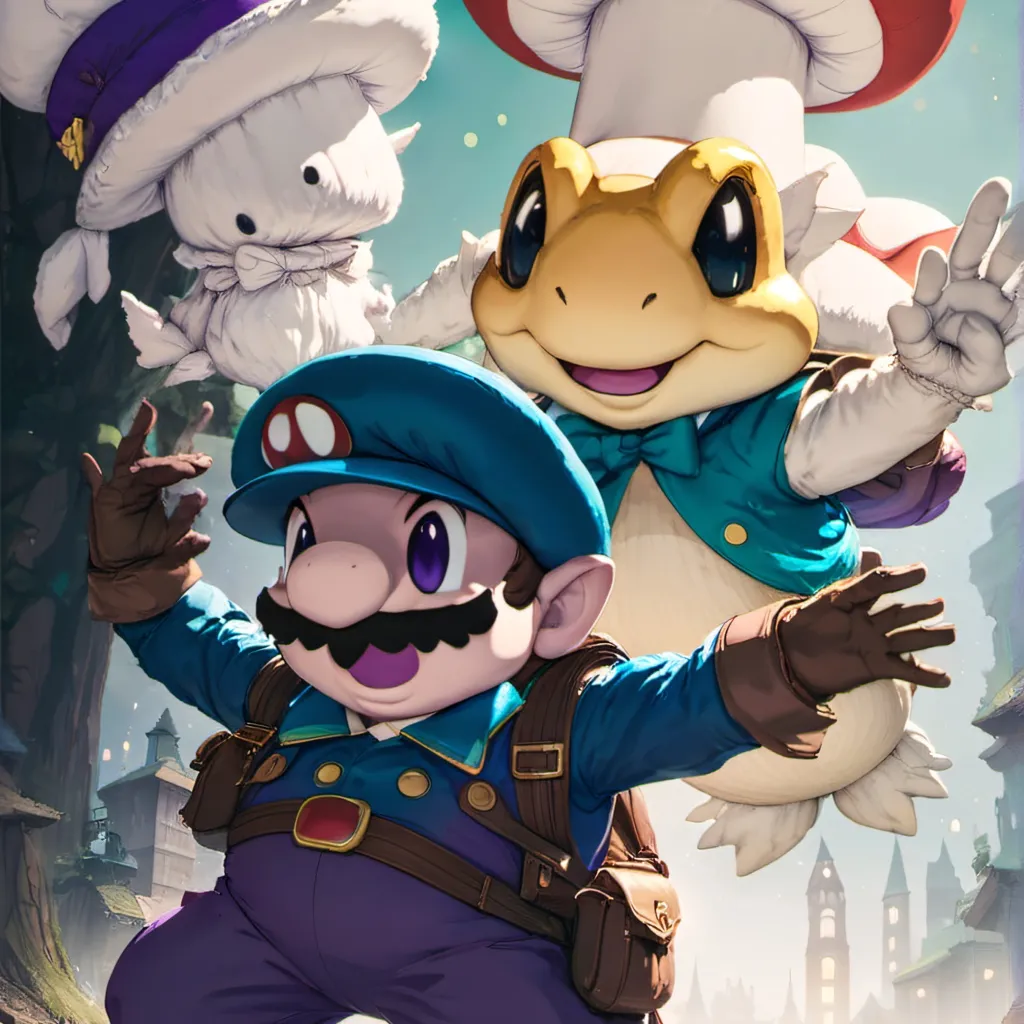 chat with ai character: Mario cappy toad