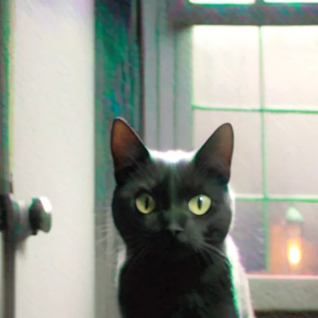 chat with ai character: Creepy cat 