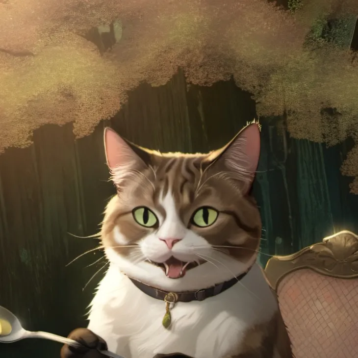 chat with ai character: A hungry cat