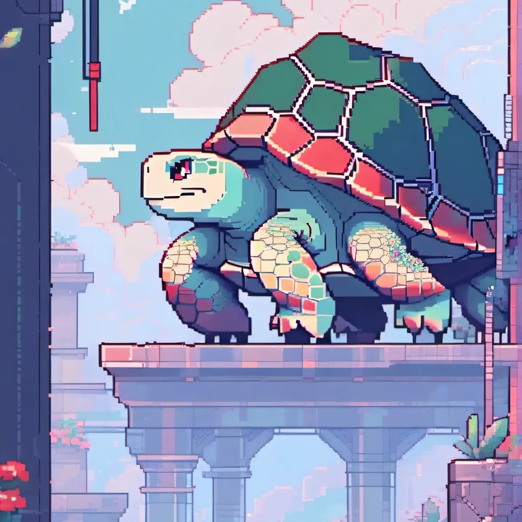 chat with ai character: pixel turtle