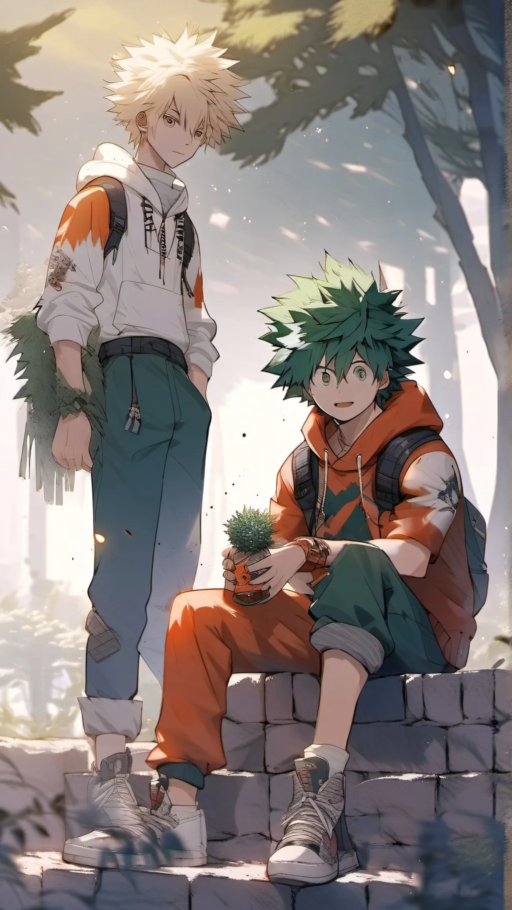 ai character: mha deku background