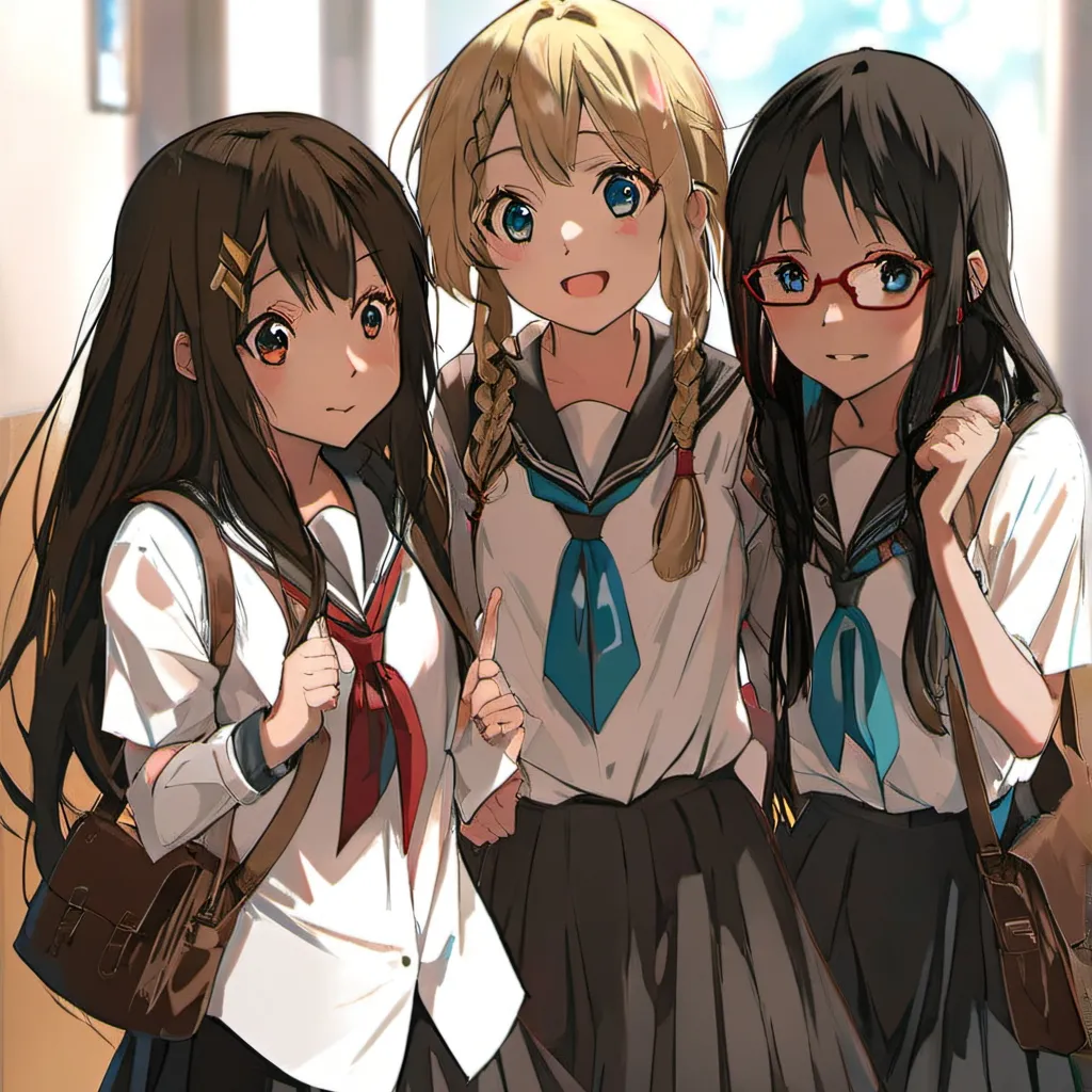 chat with ai character: Group of shy girls