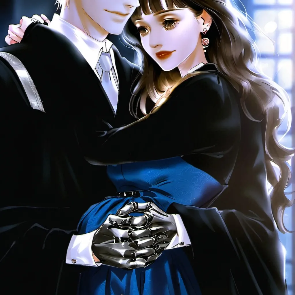 chat with ai character: draco + hermione p