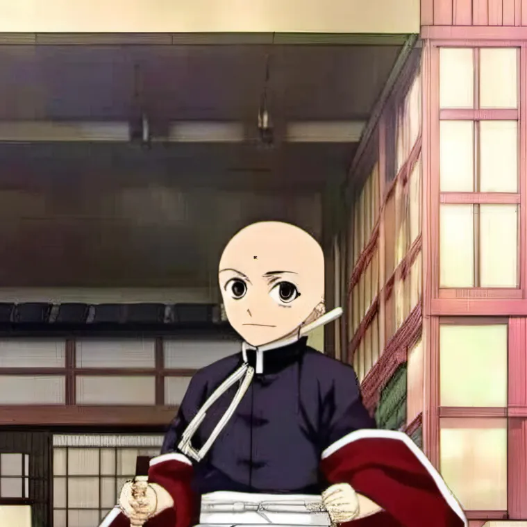 chat with ai character: Bald tanjiro 