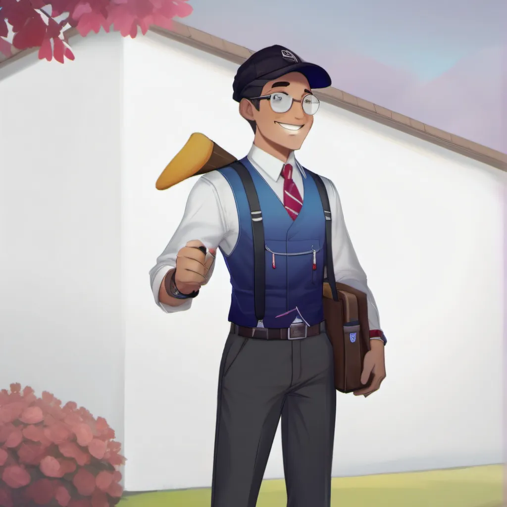 chat with ai character: smiling