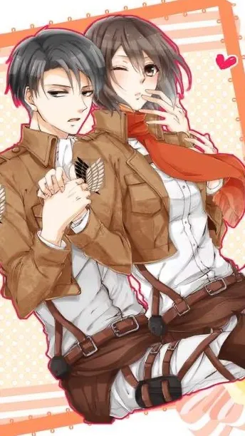 ai character: Levi and Mikasa background