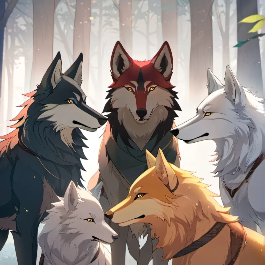 chat with ai character: Elemental wolves