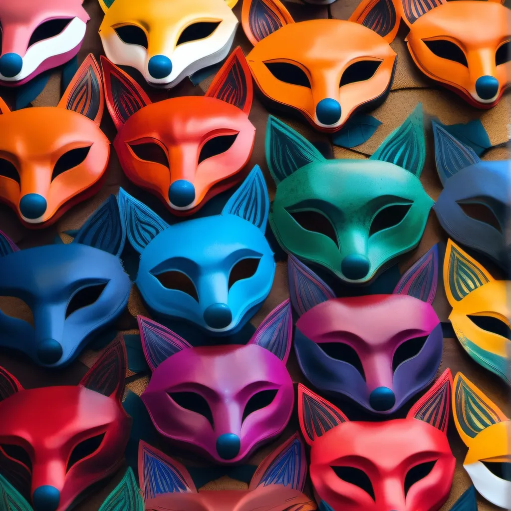 chat with ai character: colored masks